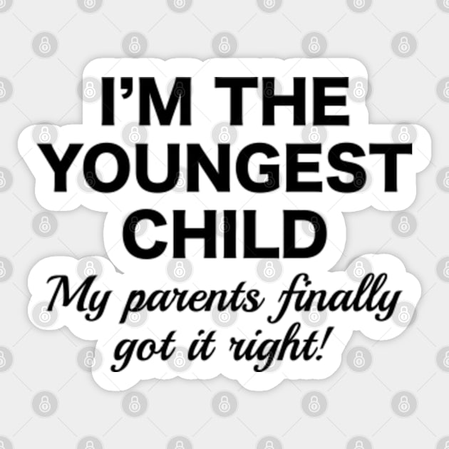 Youngest Child Sticker by VectorPlanet